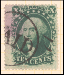 10c green Washington Type V single