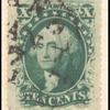 10c green Washington Type V single