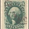 10c green Washington Type V single