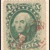 10c green Washington Type V single