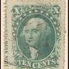 10c green Washington Type V single