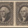12c black Washington horizontal pair