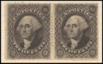 12c black Washington horizontal pair
