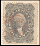 24c gray lilac Washington single