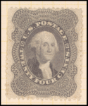 24c gray lilac Washington single