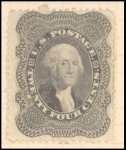 24c gray lilac Washington relief 1 single