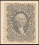 24c gray lilac Washington relief 5 single