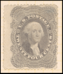24c gray lilac Washington relief 2 single