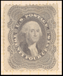 24c gray lilac Washington relief 1 single