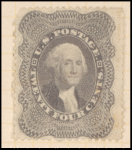 24c gray lilac Washington relief 6 single