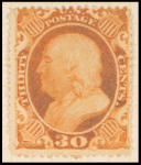 30c orange Franklin single