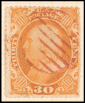 30c orange Franklin single