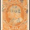 30c orange Franklin single