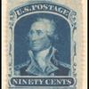 90c blue Washington single
