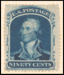90c blue Washington single