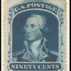 90c blue Washington single