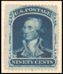 90c blue Washington single