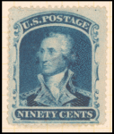 90c blue Washington single