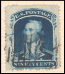 90c blue Washington single