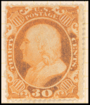 30c orange Franklin single