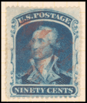 90c blue Washington single