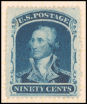 90c blue Washington single