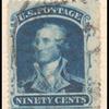 90c blue Washington single