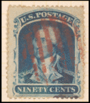 90c blue Washington single
