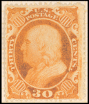 30c orange Franklin single