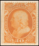 30c orange Franklin single