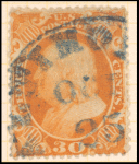 30c orange Franklin single