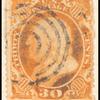 30c orange Franklin single
