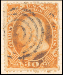 30c orange Franklin single