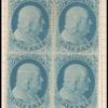 1c Franklin Type II block of four