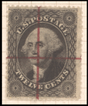 12c Washington Plate III single
