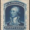 90c deep blue Washington reprint single