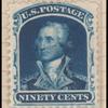 90c deep blue Washington reprint single