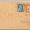 1c blue Franklin on stamped envelope
