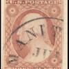 3c dull red Washington type I single