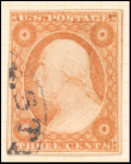3c dull red Washington type I single