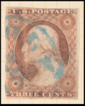 3c dull red Washington Type I used single
