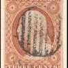 3c dull red Washington Type I single