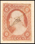 3c dull red Washington Type I used single