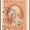 3c dull red Washington Type I single