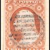 3c dull red Washington type I single