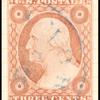 3c dull red Washington Type I single