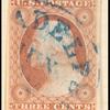 3c dull red Washington Type I single