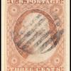 3c dull red Washington Type I single