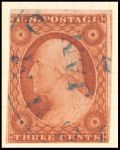 3c dull red Washington Type I single