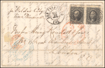 12c black Washington pair on cover